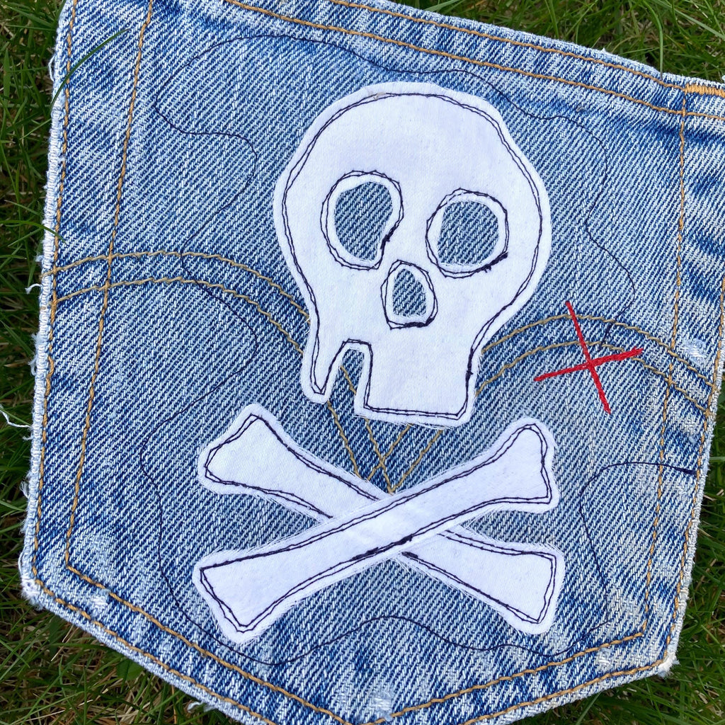 Denim Pocket Patch — X Marks The Spot 1