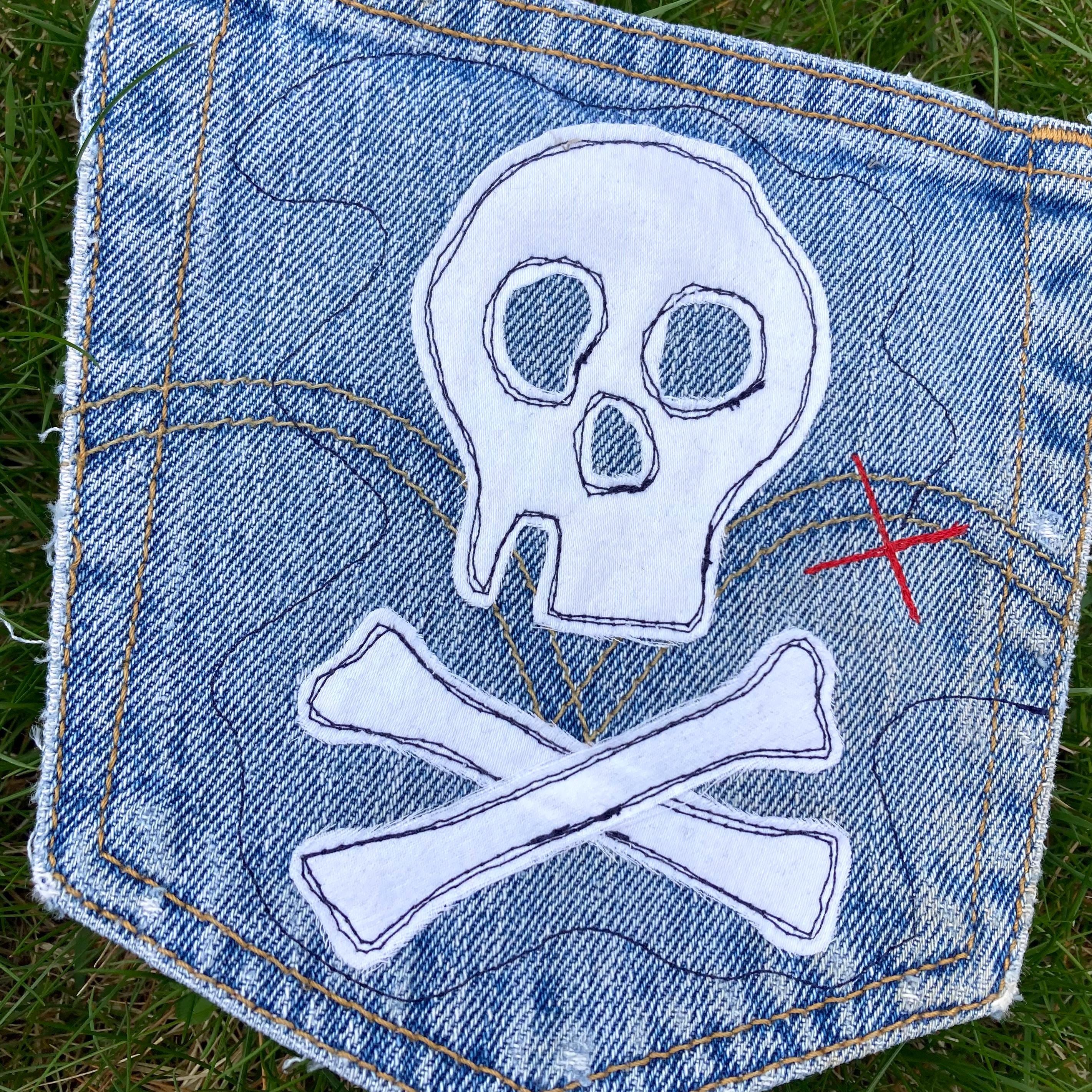 Denim Pocket Patch — X Marks The Spot 1