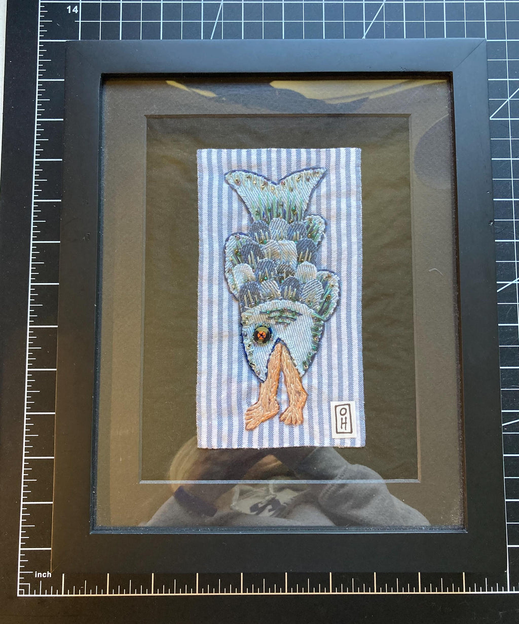 Gone Fishin' Framed Embroidery