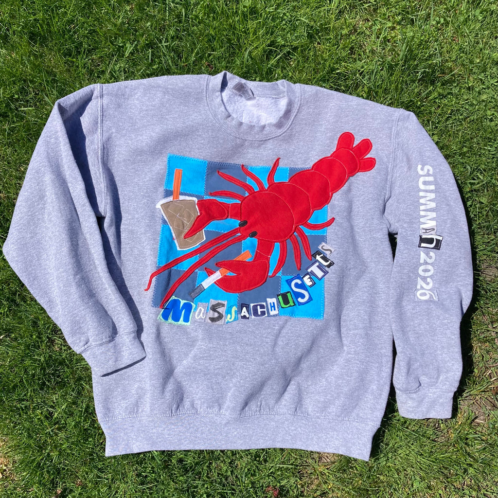 MEDIUM Masshole Lobstah Gray Crewneck (Summah 2026)