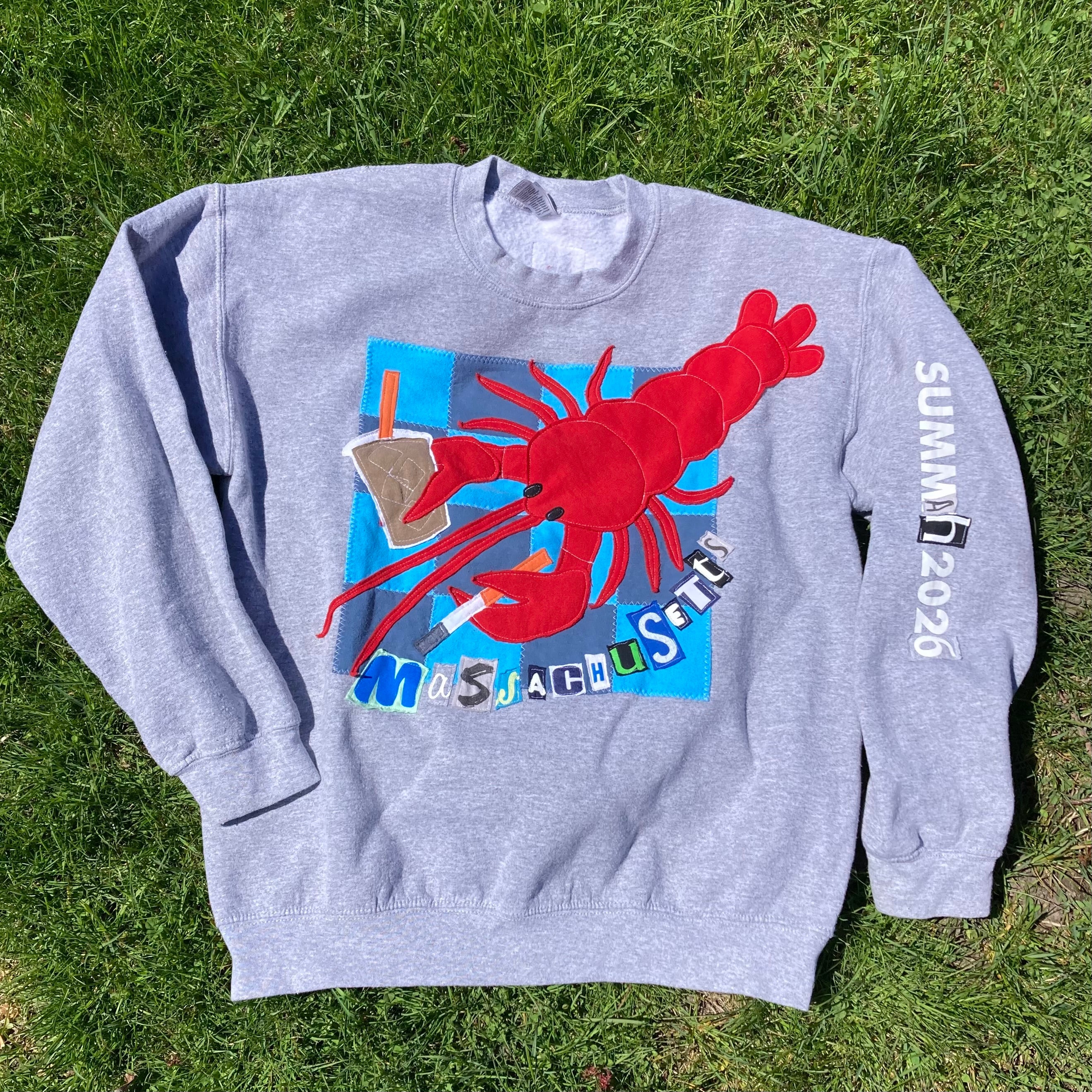 MEDIUM Masshole Lobstah Gray Crewneck (Summah 2026)