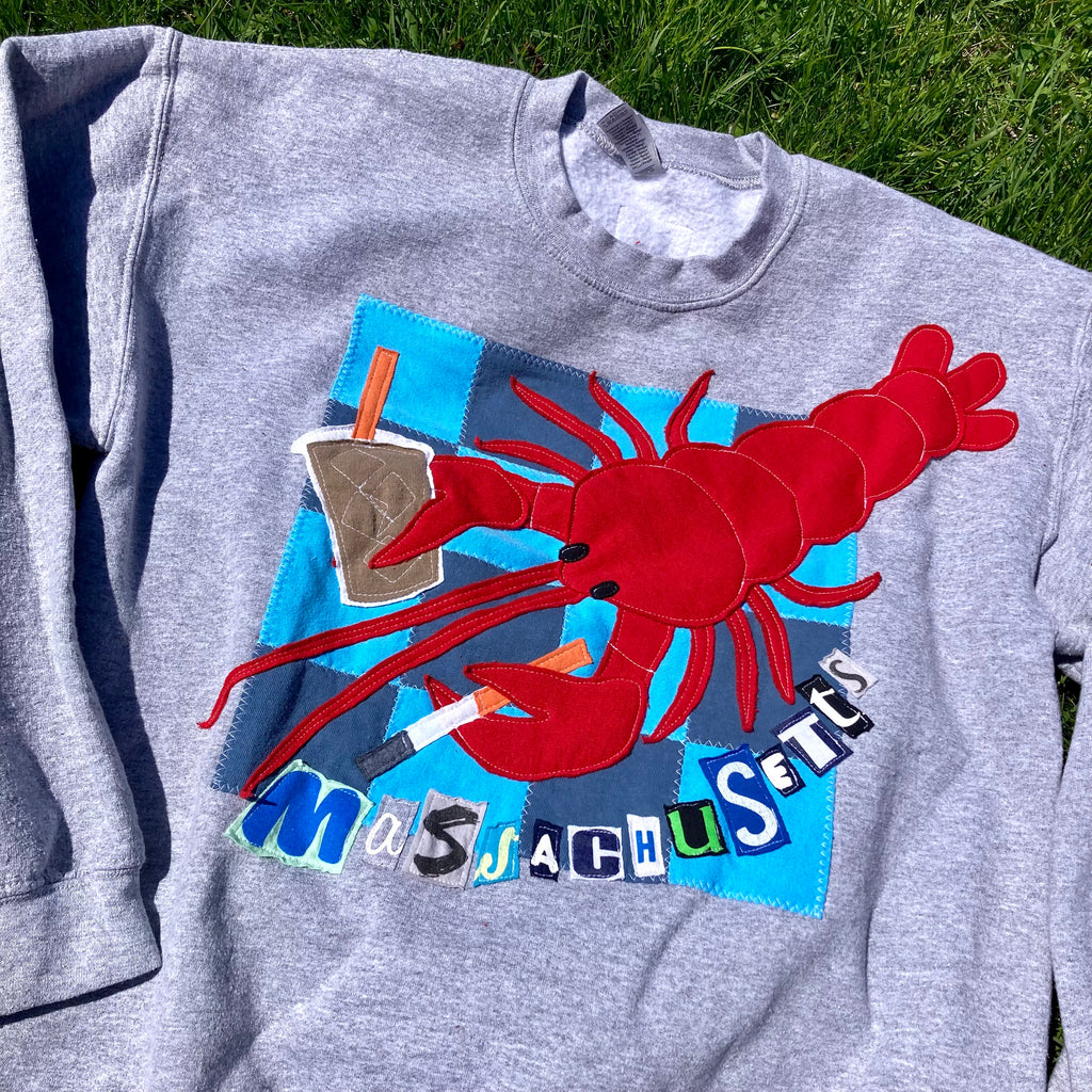 MEDIUM Masshole Lobstah Gray Crewneck (Summah 2026)
