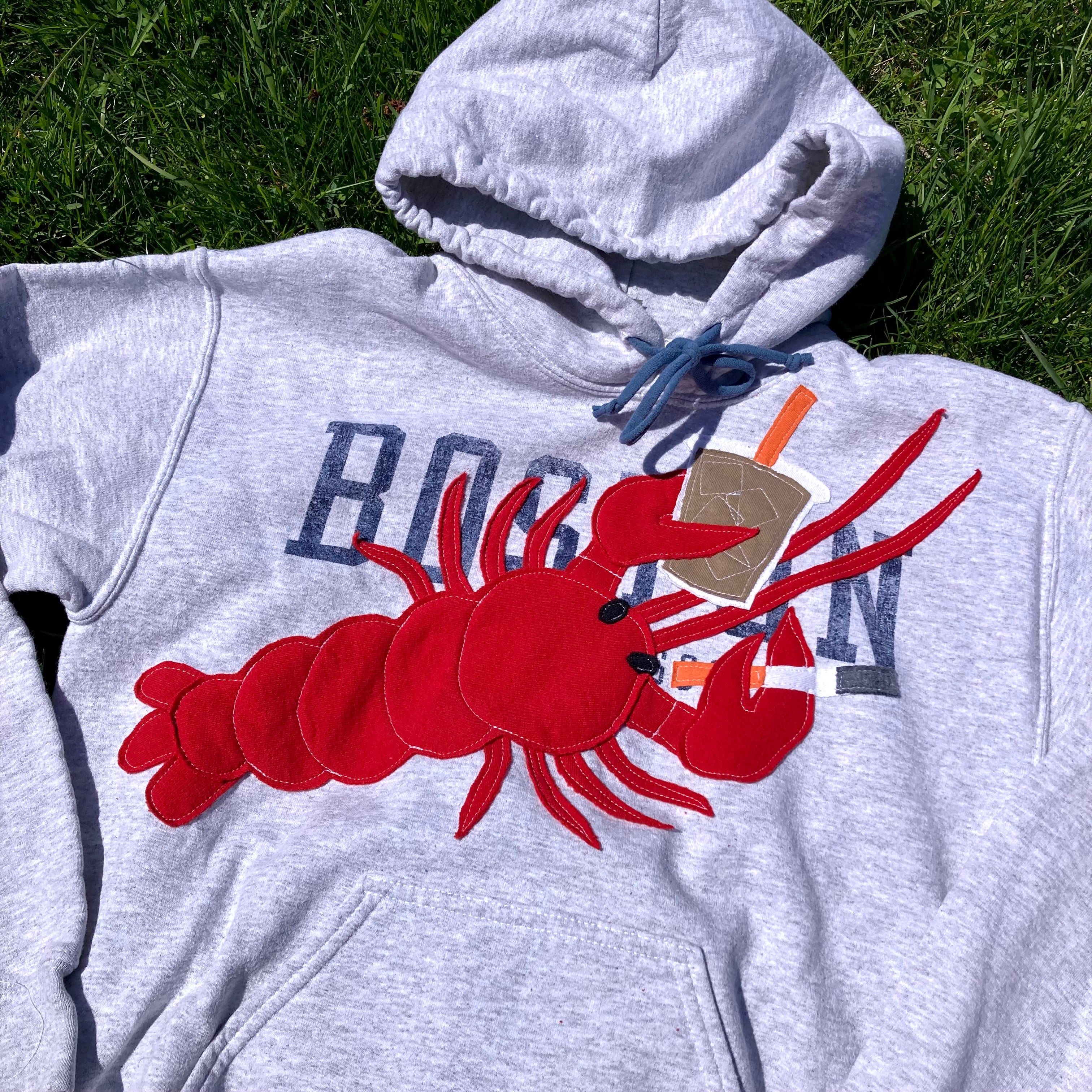 SMALL Masshole Lobstah Boston Hoodie