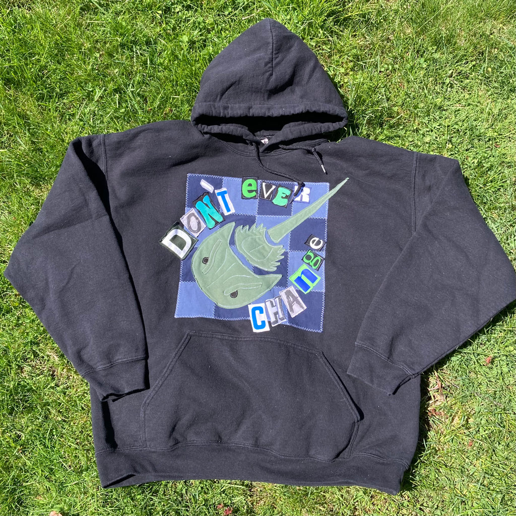 XL Don't Ever Change Black Hoodie