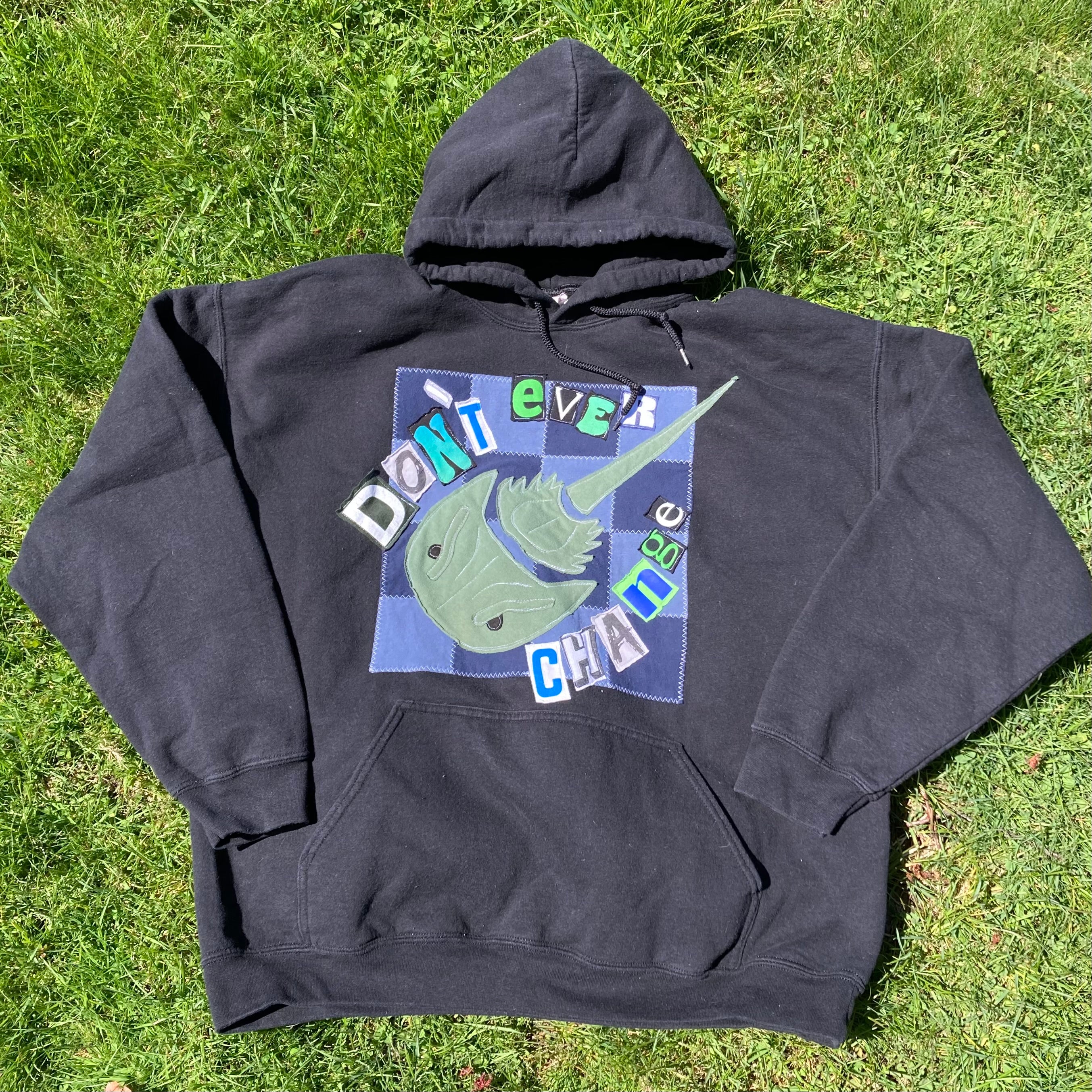 XL Don't Ever Change Black Hoodie