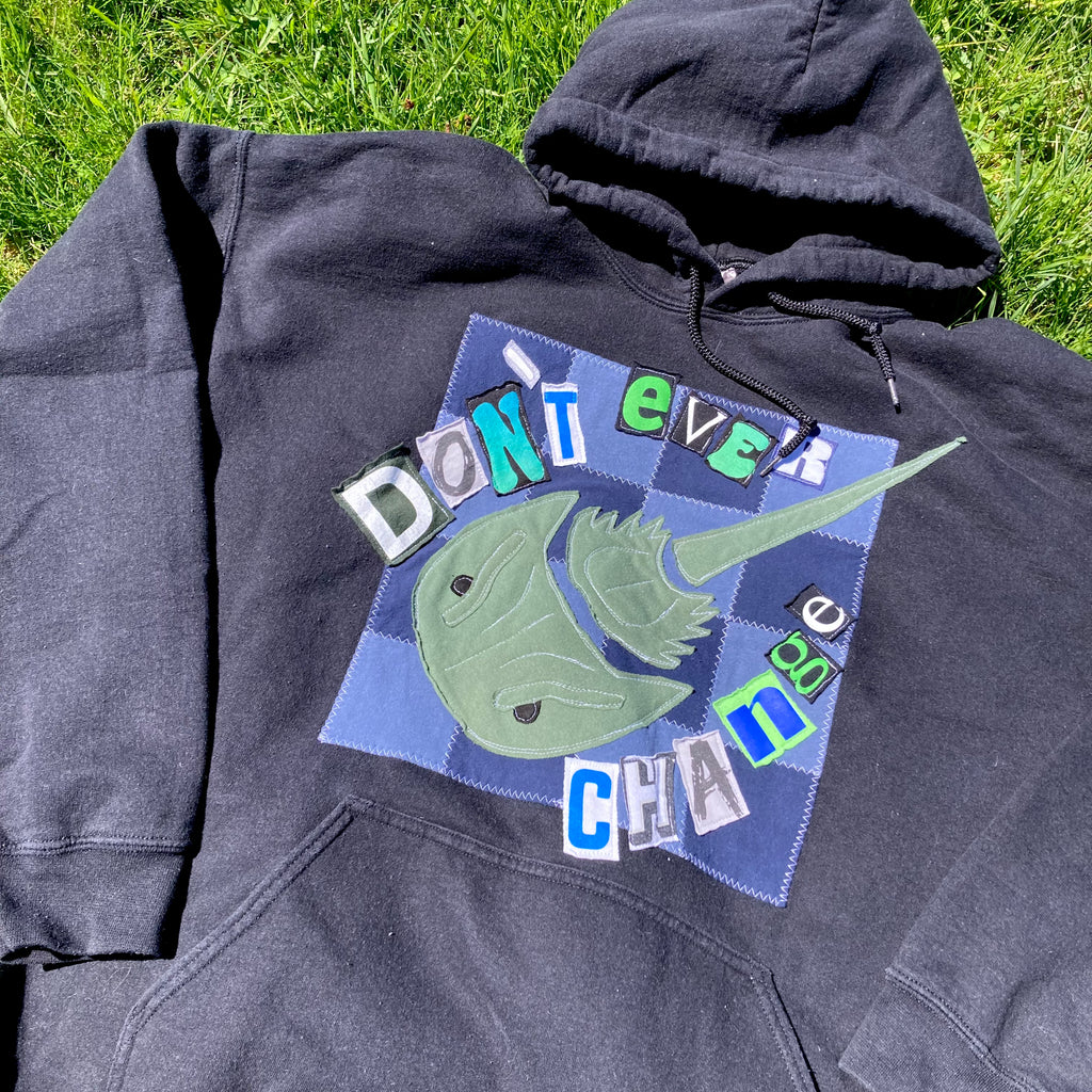 XL Don't Ever Change Black Hoodie