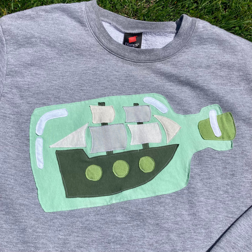 LARGE Ship In A Bottle Sweatshirt