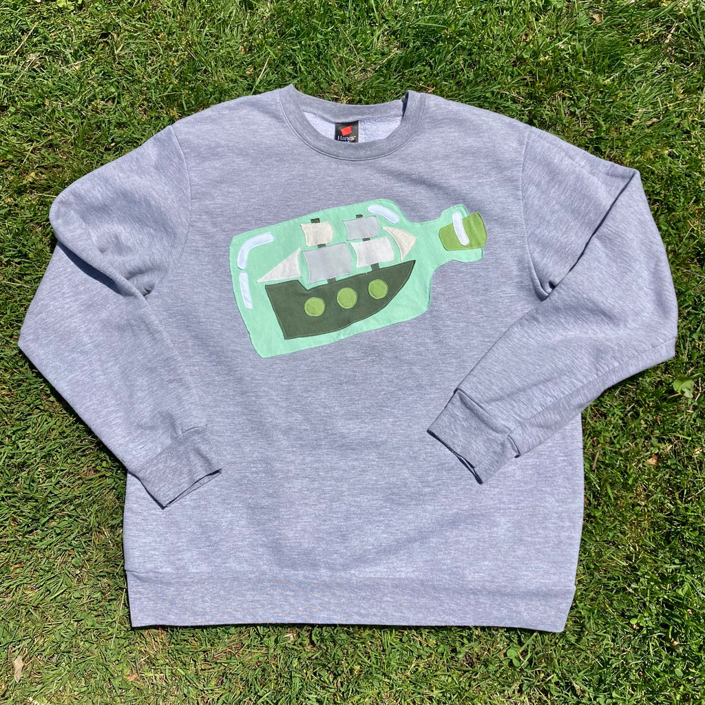 LARGE Ship In A Bottle Sweatshirt