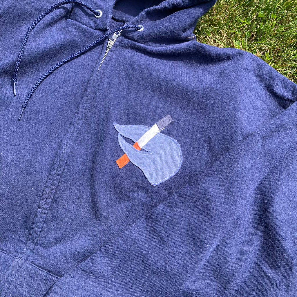 XL RARE BLUE Masshole Lobstah Navy Zip-Up