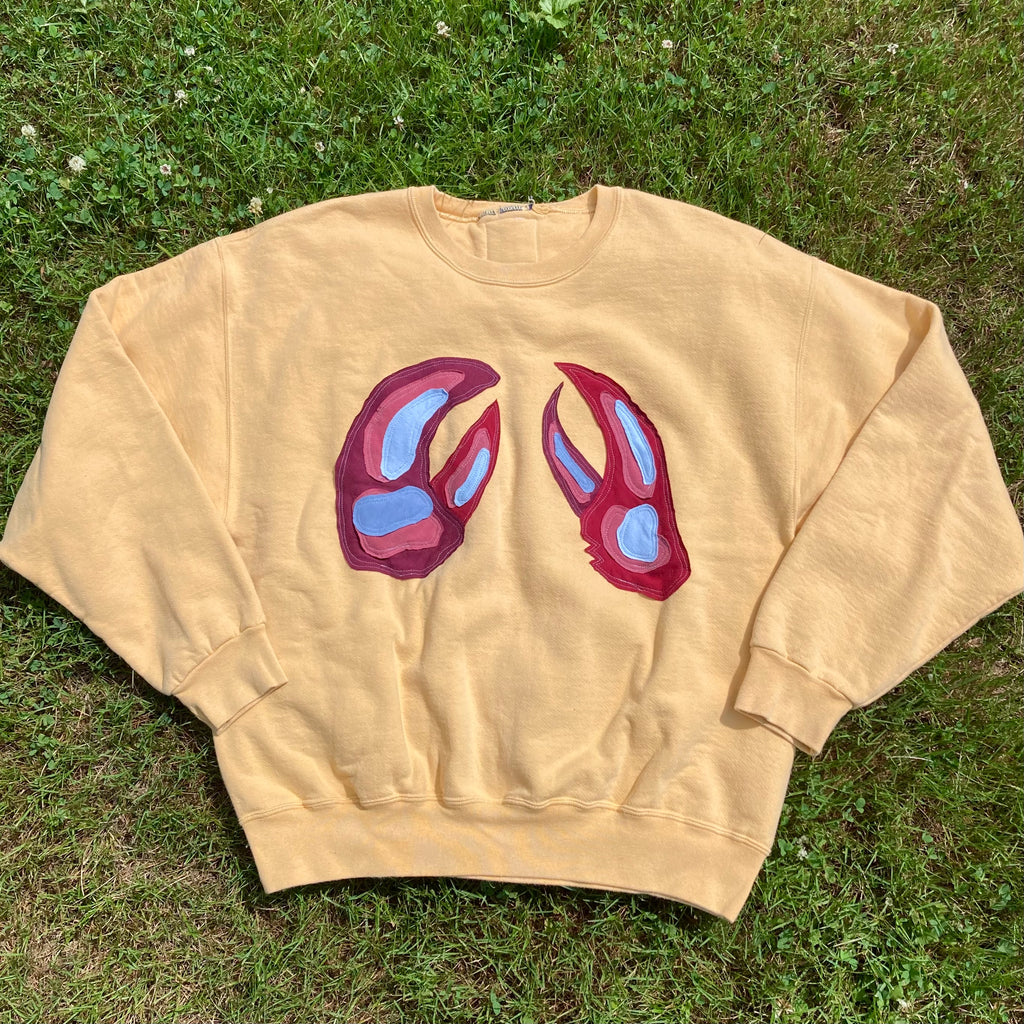 LARGE/XL Claws Yellow Crewneck