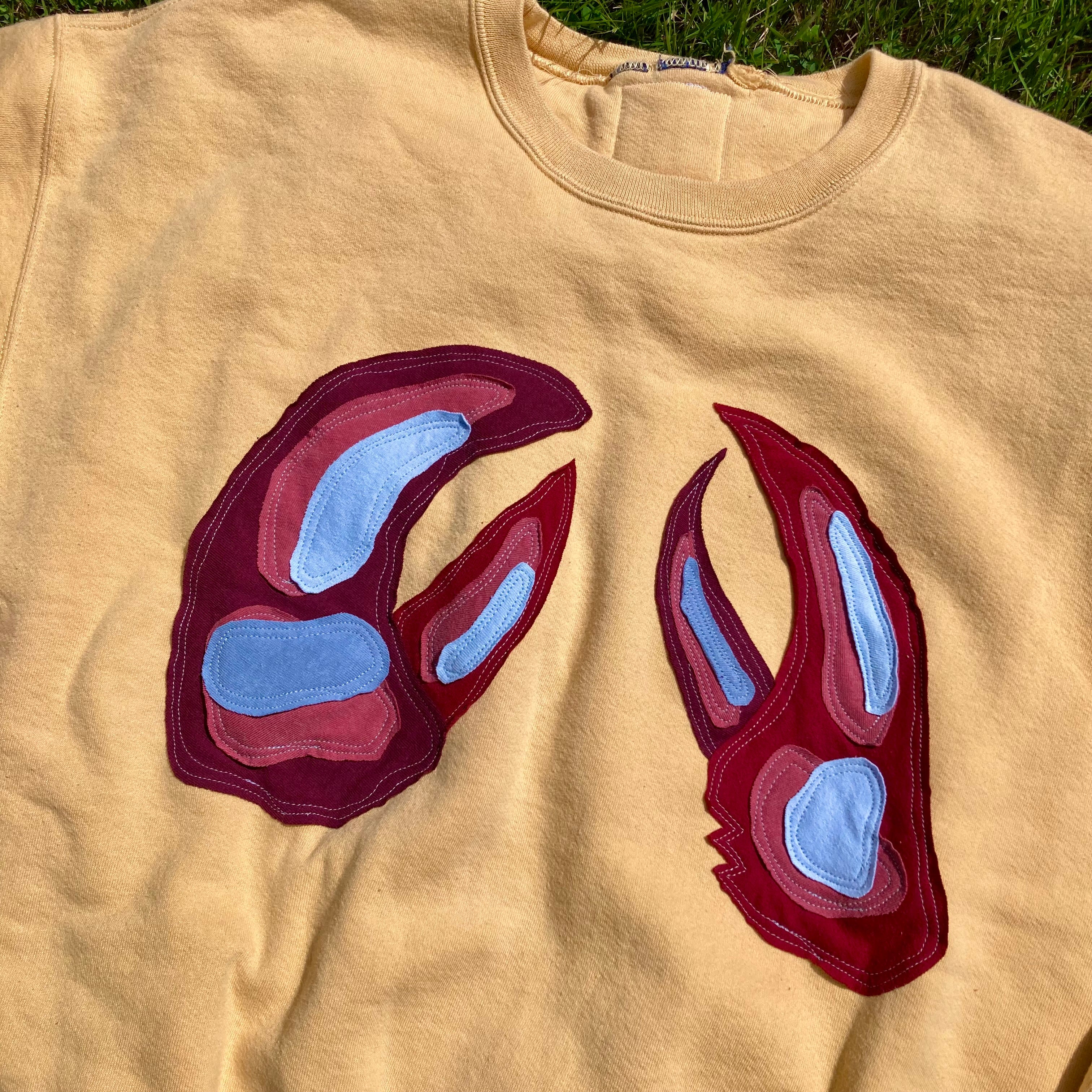 LARGE/XL Claws Yellow Crewneck