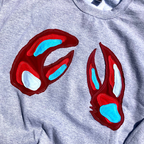 LARGE Claws Gray Crewneck