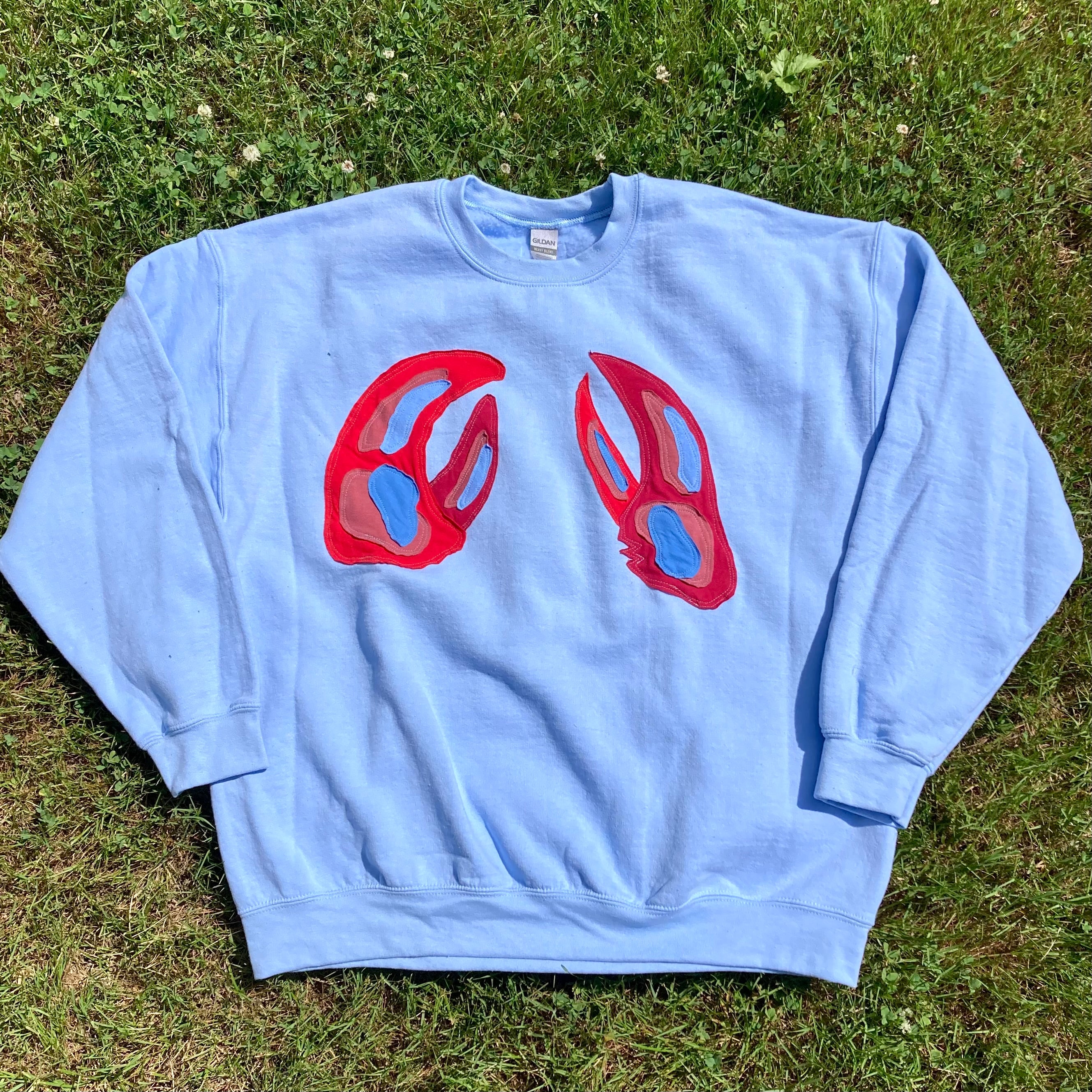 XL Claws Blue Crewneck