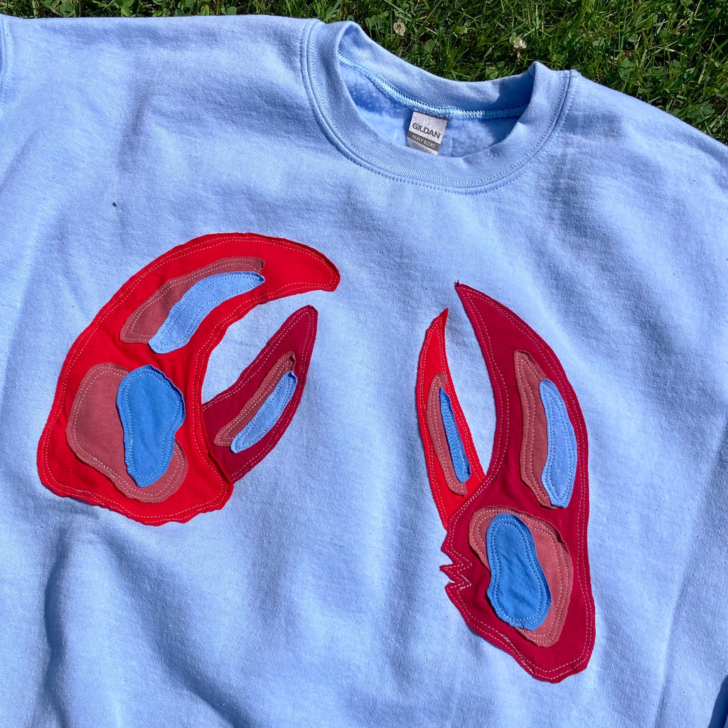 XL Claws Blue Crewneck
