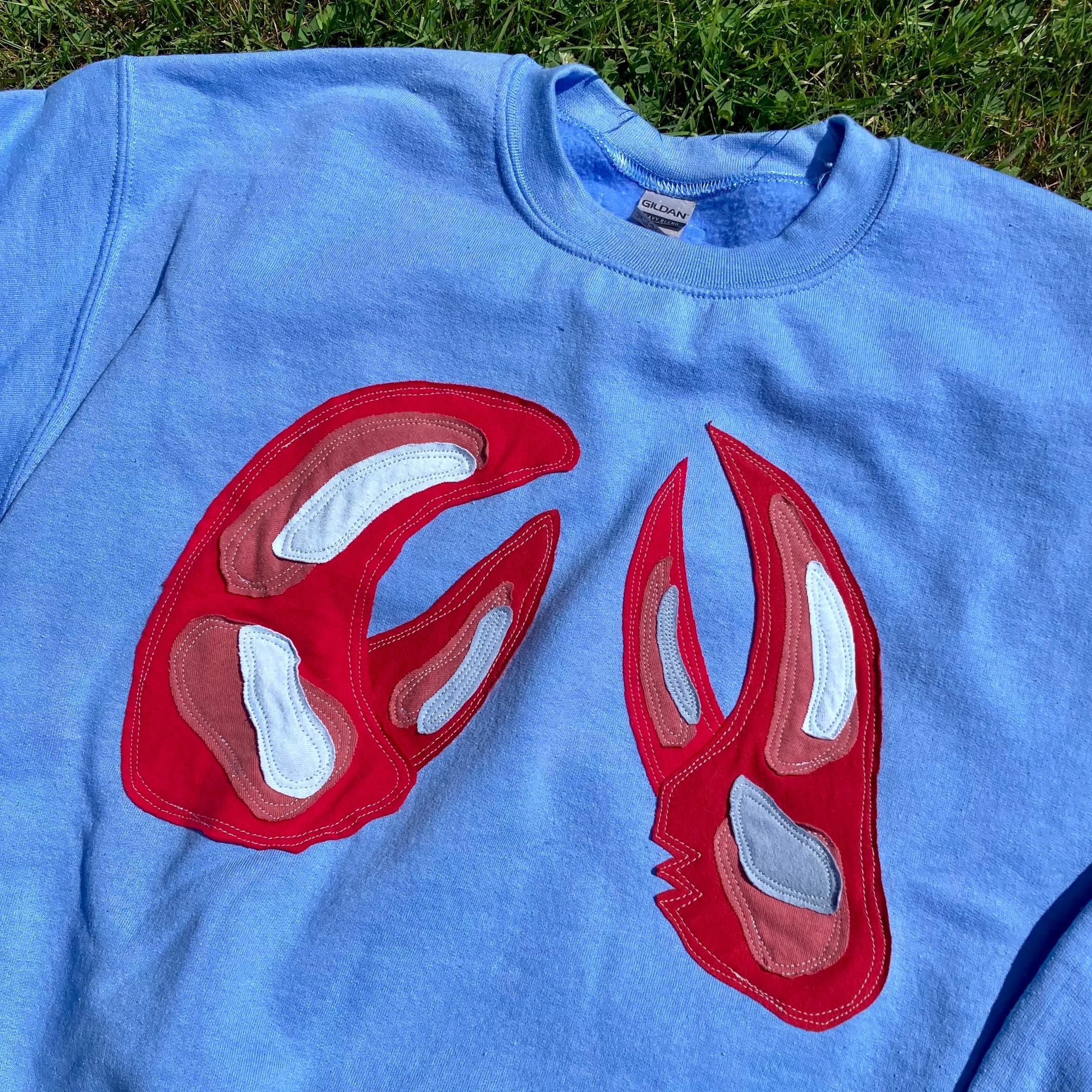 MEDIUM Claws Blue Crewneck