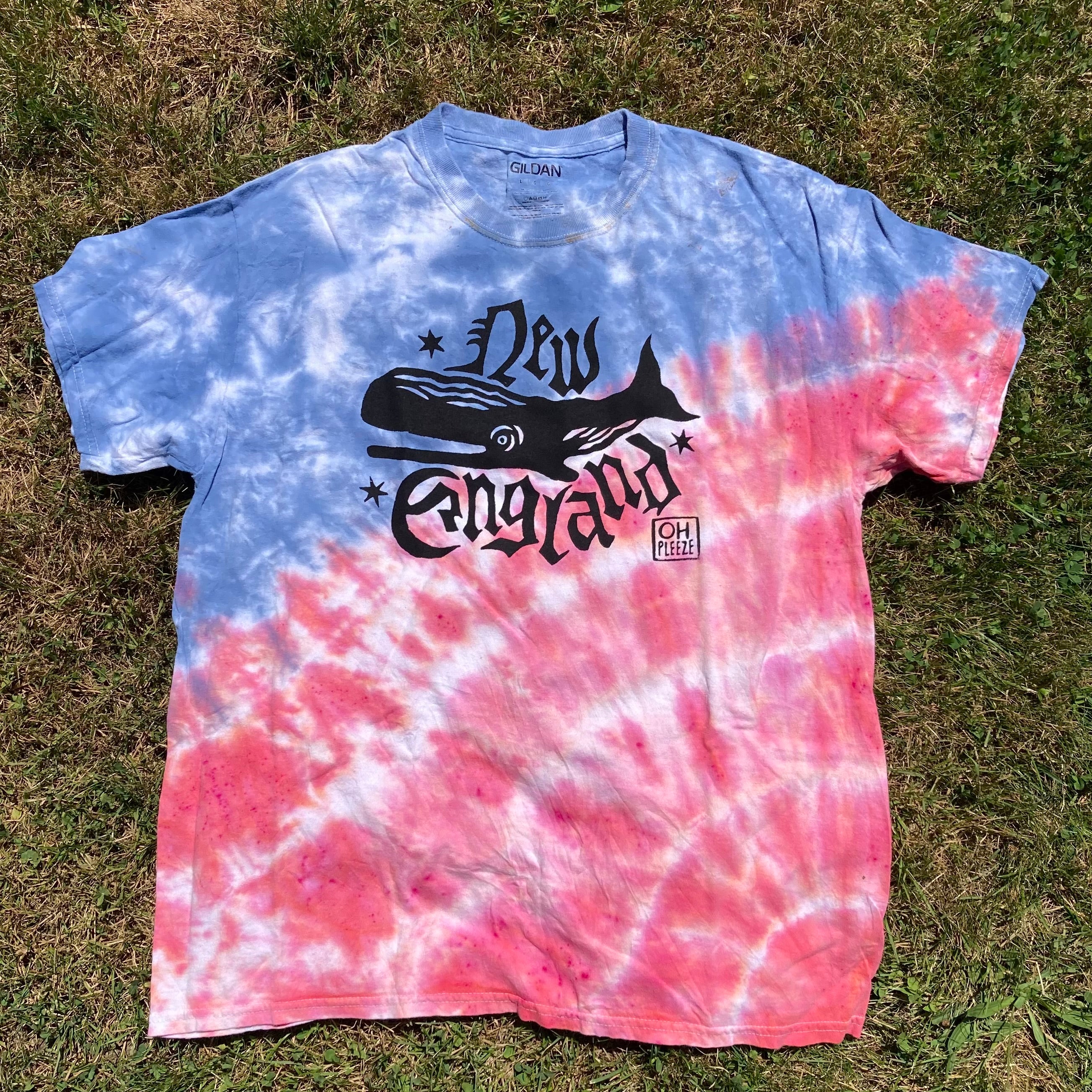 LARGE New England Screen Printed T-Shirt