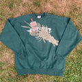 LARGE RARE GREEN Masshole Lobstah Duxbury Crewneck
