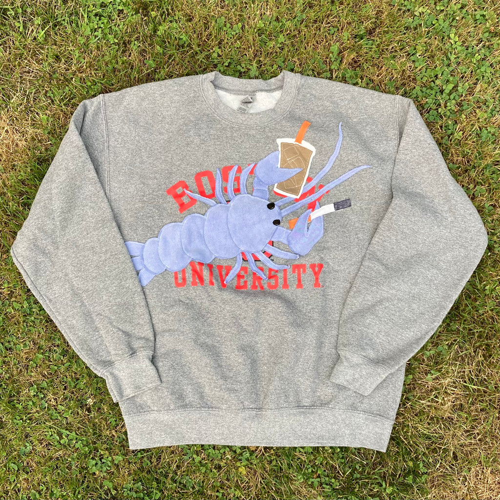 MEDIUM RARE BLUE Masshole Lobstah Boston University Crewneck