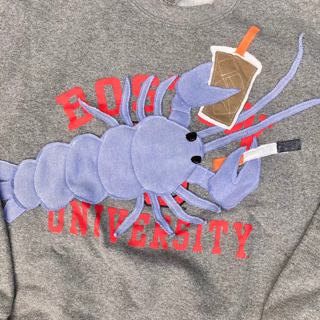 MEDIUM RARE BLUE Masshole Lobstah Boston University Crewneck
