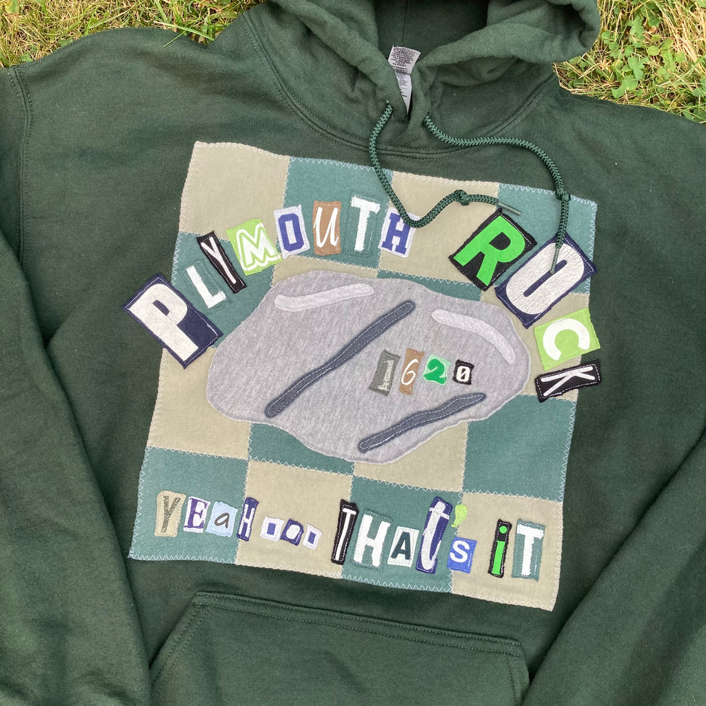 LARGE Plymouth Rock Dark Green Hoodie