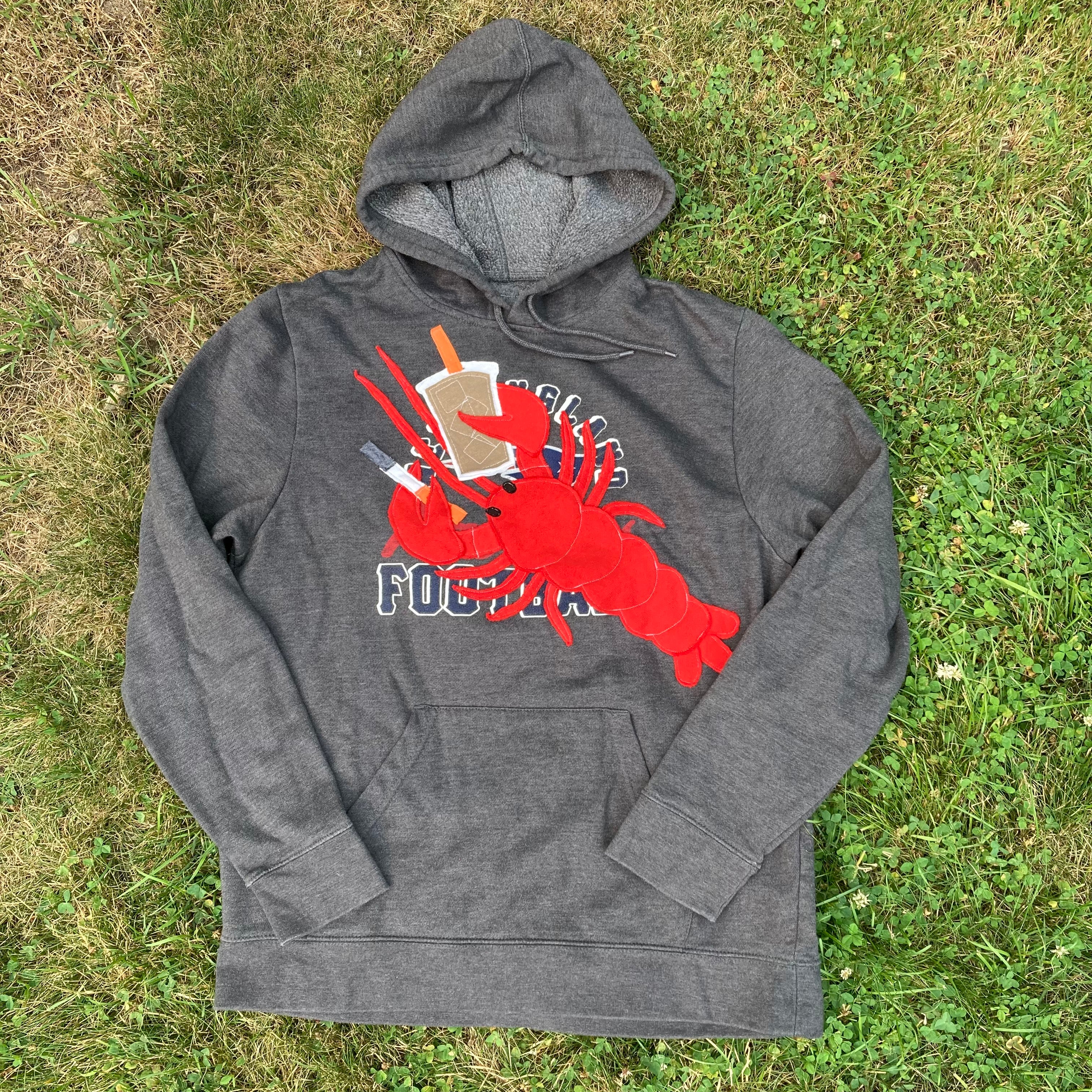 MEDIUM/LARGE Masshole Lobstah Women's Fit Patriots Hoodie