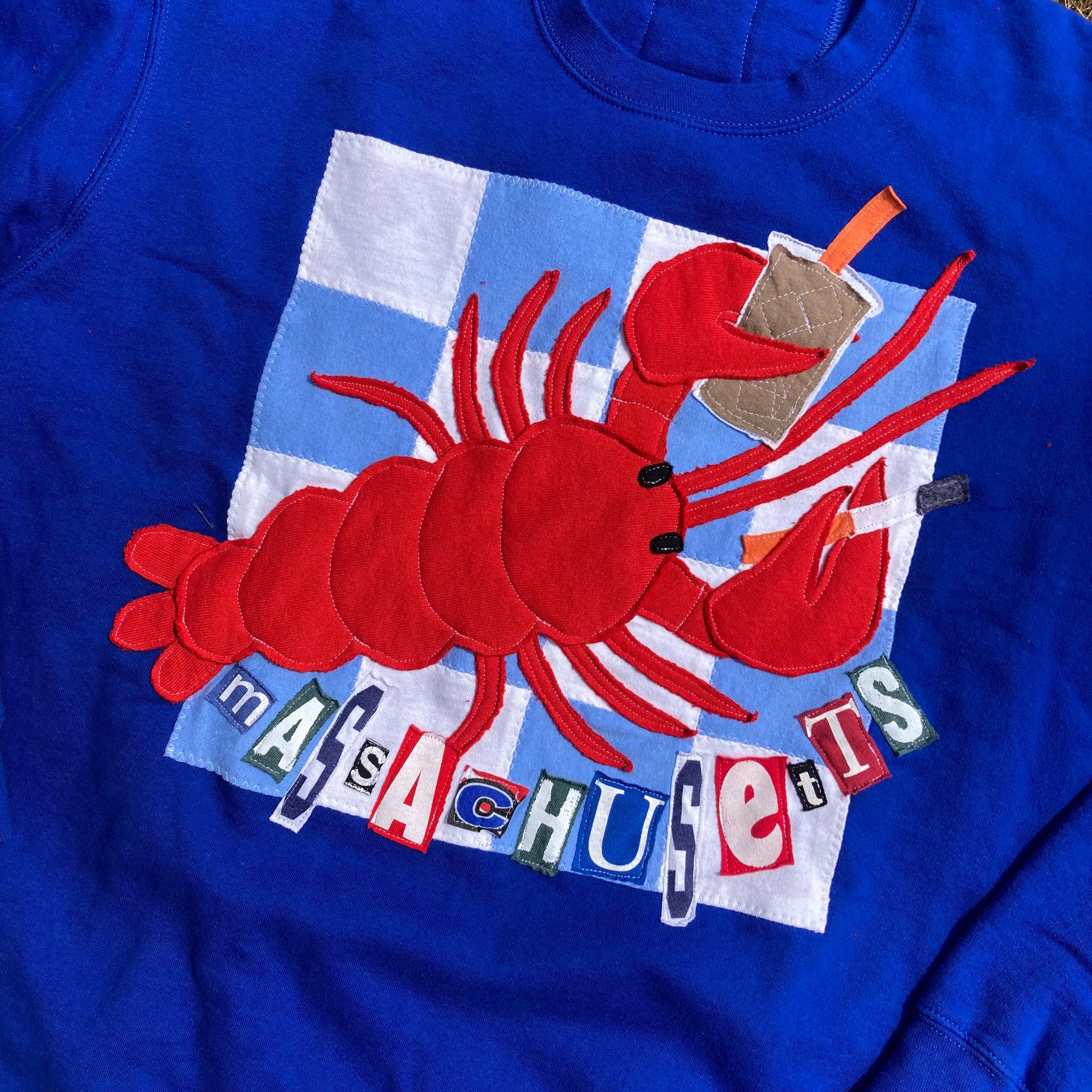 XL Masshole Lobstah Blue Crewneck