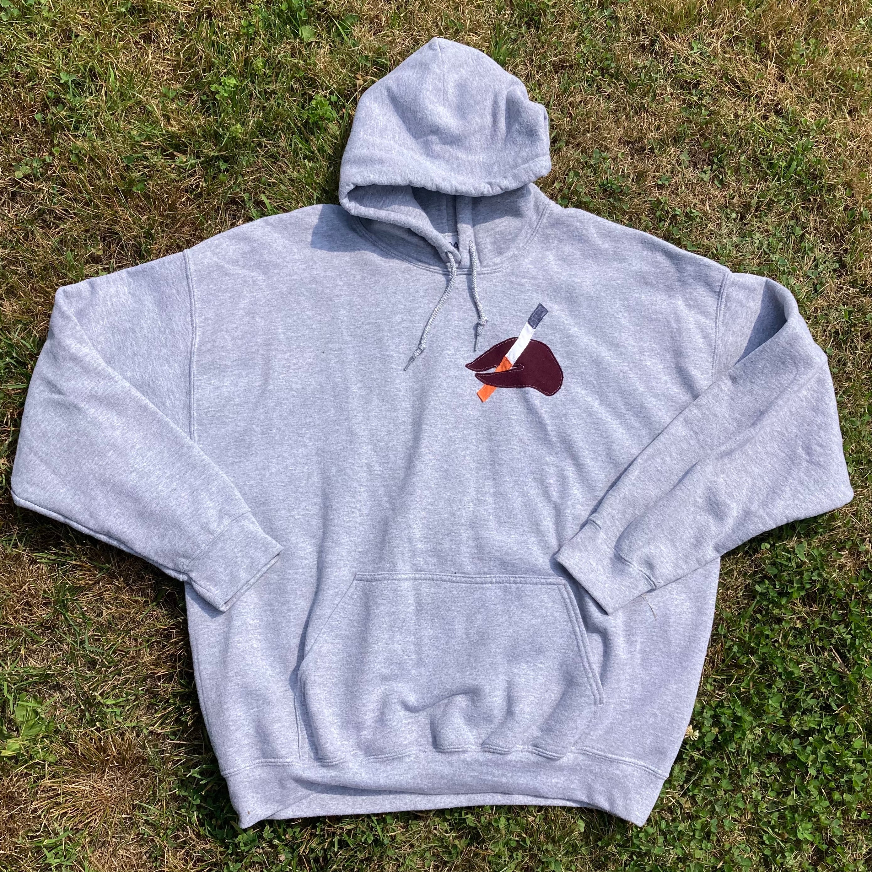 XL Masshole Lobstah Gray Hoodie