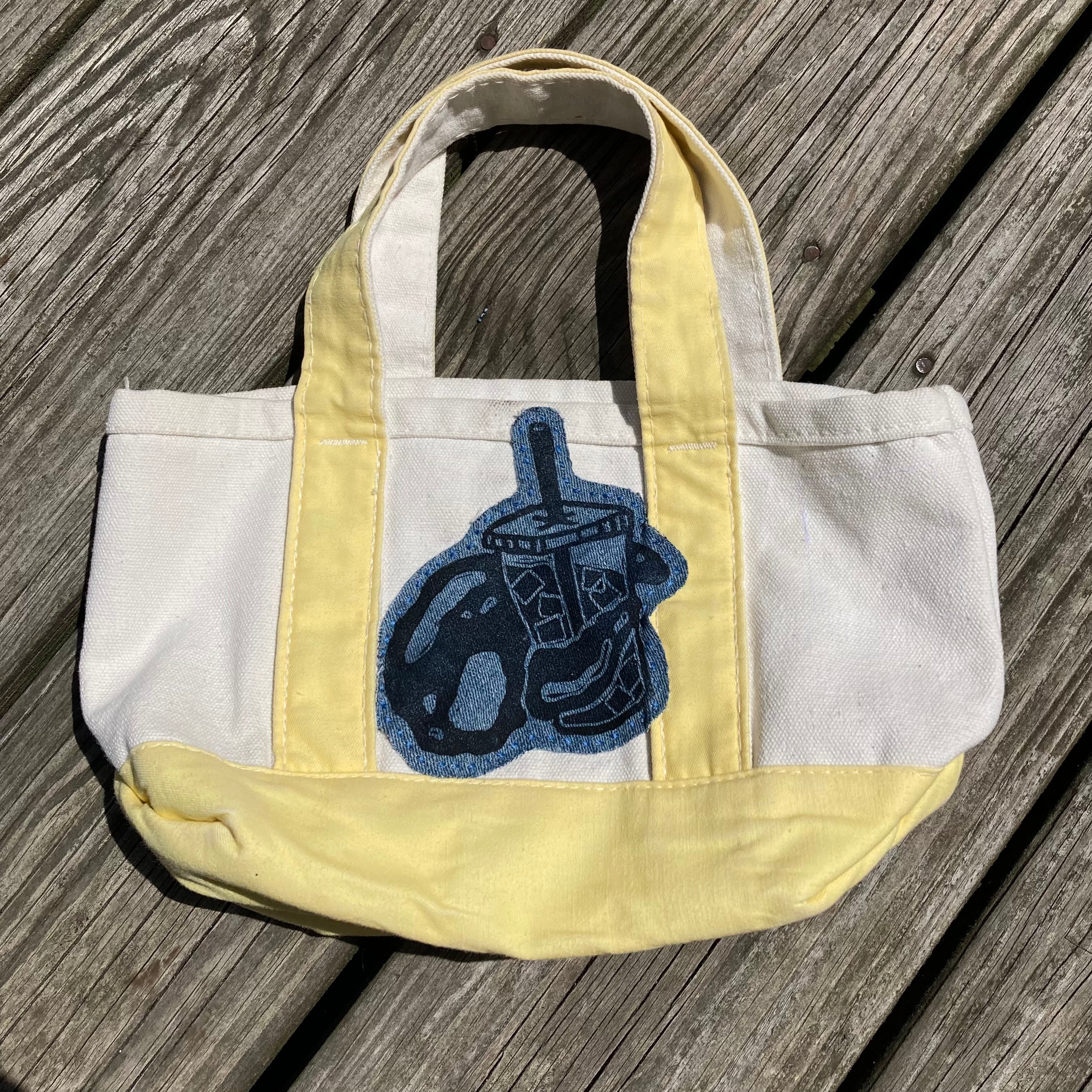 Masshole Lobstah Patched Mini Tote Bag