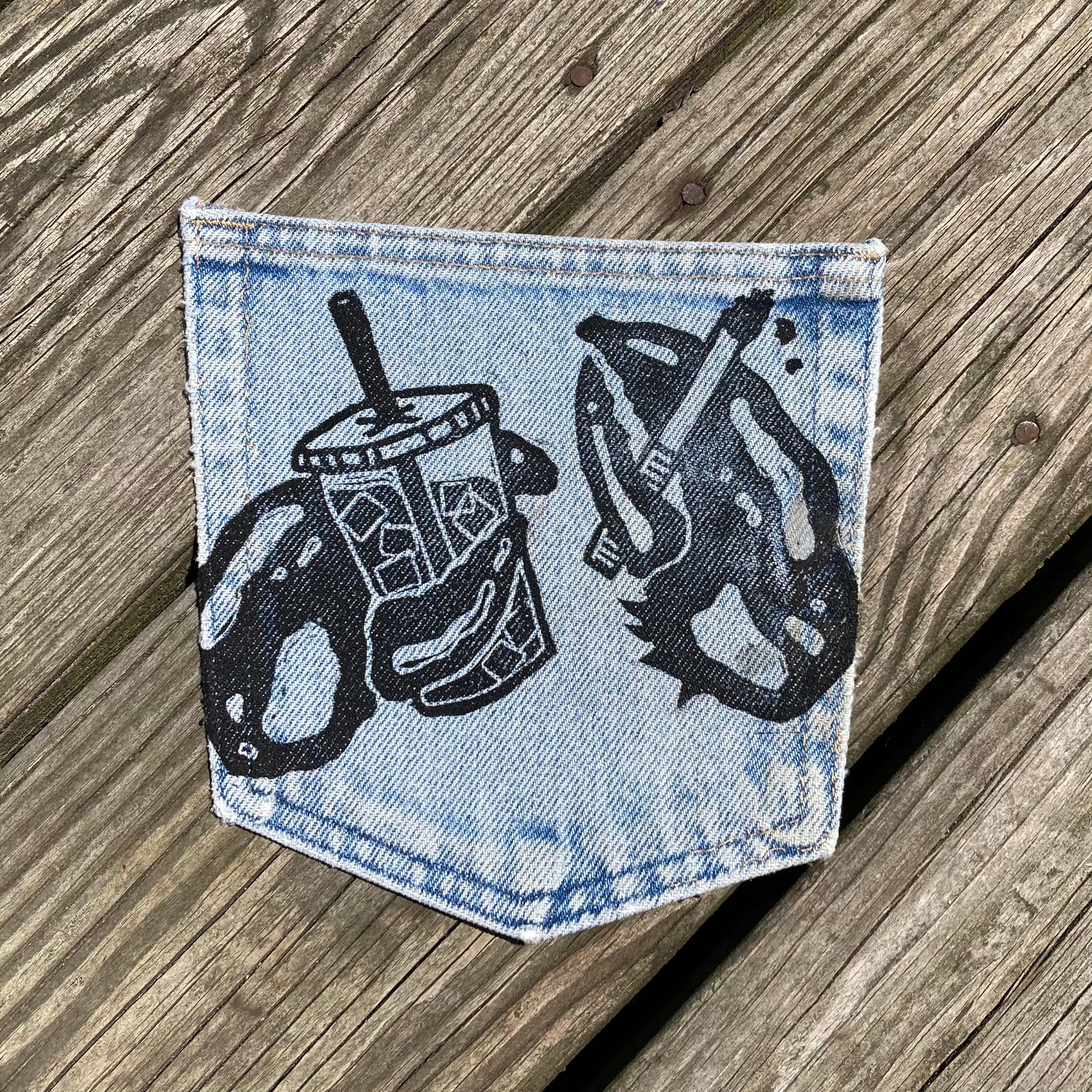 Masshole Lobstah Denim Pocket Patch