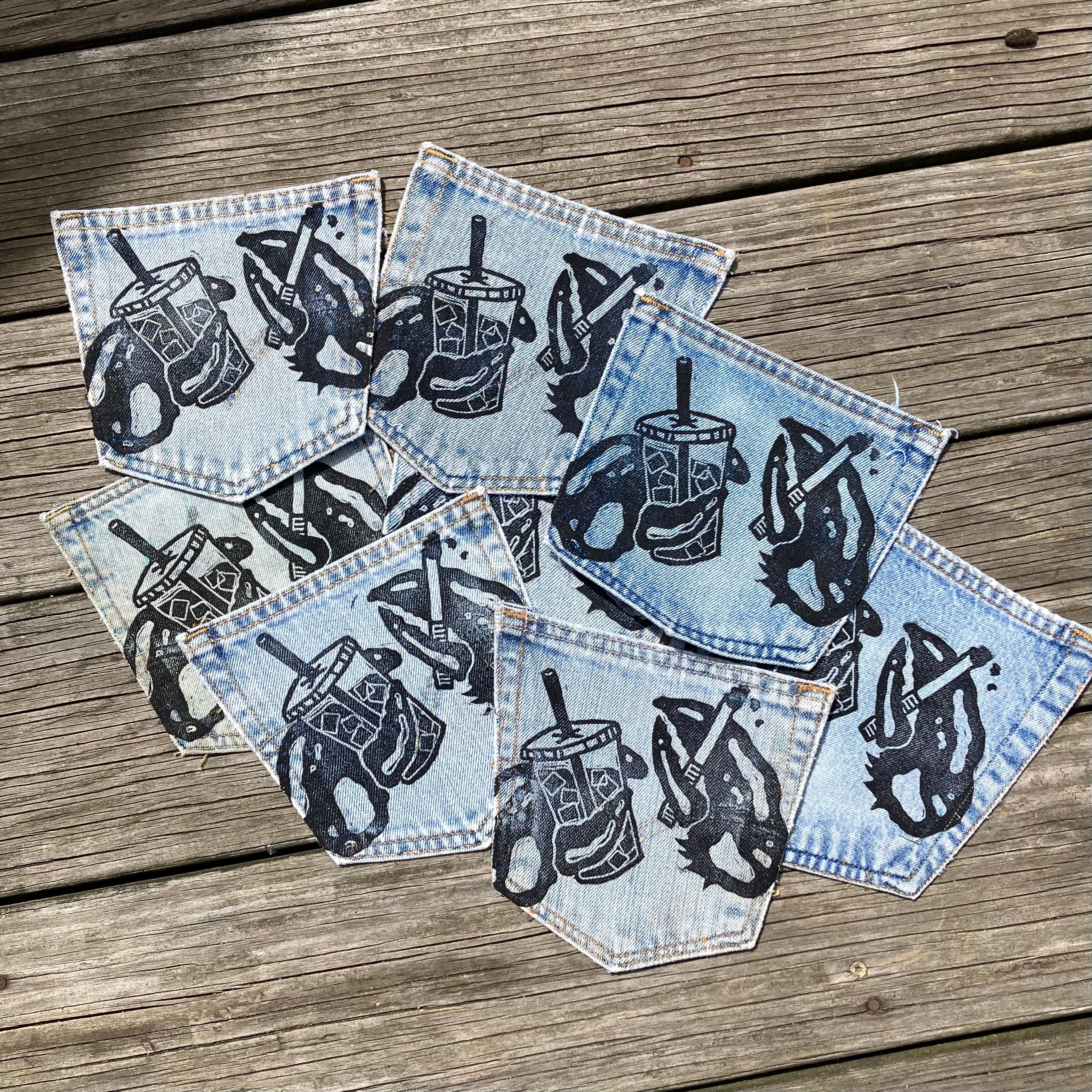Masshole Lobstah Denim Pocket Patch