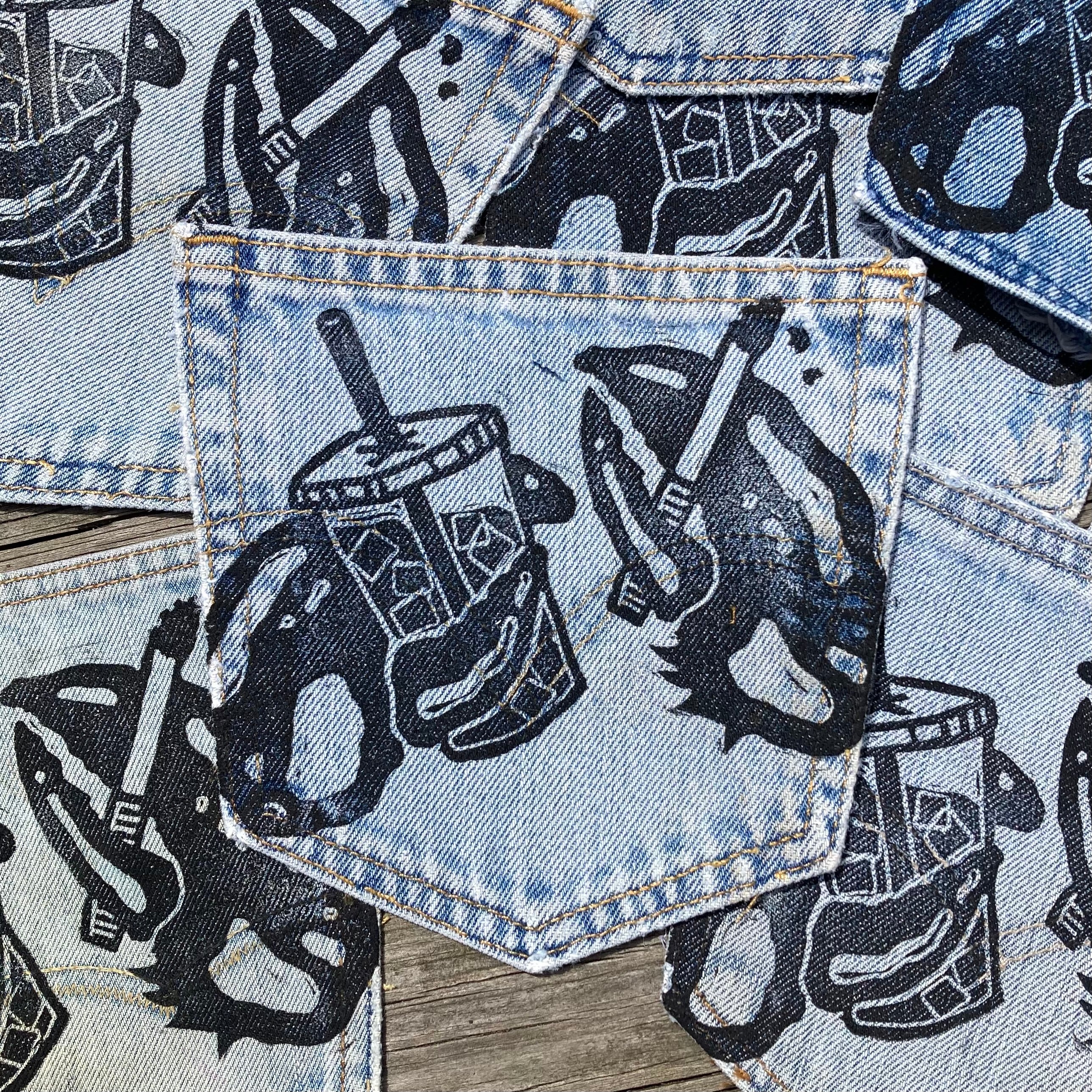 Masshole Lobstah Denim Pocket Patch