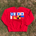 Large "MASSHOLE" Nauti Sailing Flags Crewneck