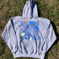 LARGE RARE BLUE Masshole Lobstah Gray Hoodie