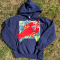 SMALL Masshole Lobstah Navy Hoodie