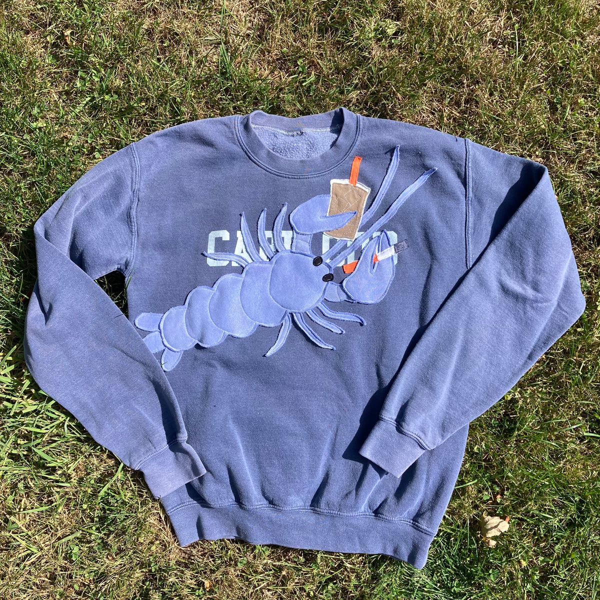SMALL/MEDIUM RARE BLUE Masshole Lobstah Cape Cod Crewneck