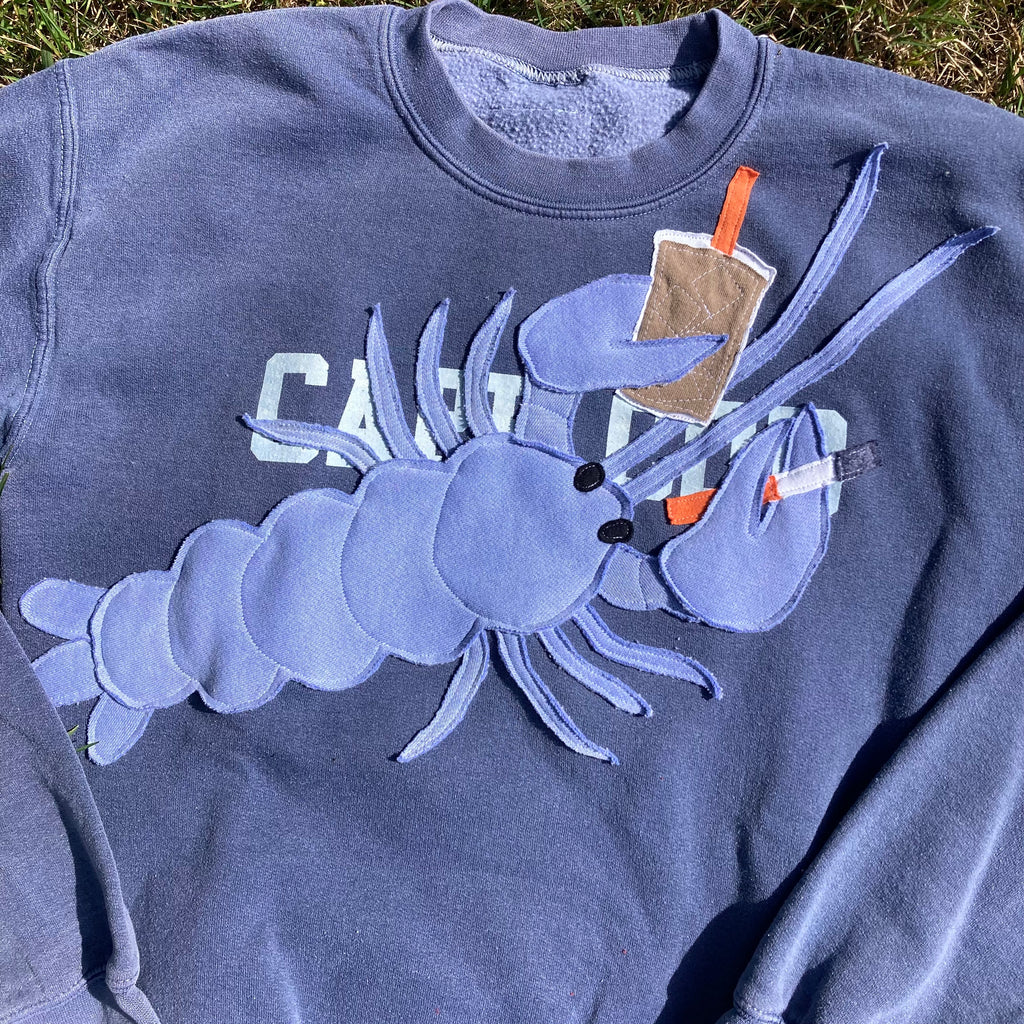 SMALL/MEDIUM RARE BLUE Masshole Lobstah Cape Cod Crewneck