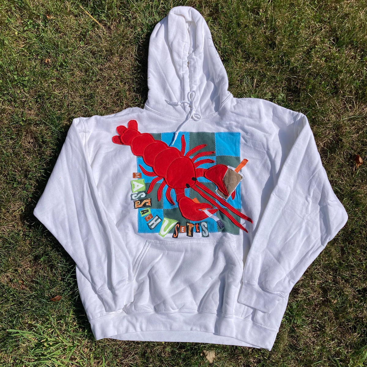 XL Masshole Lobstah White Hoodie