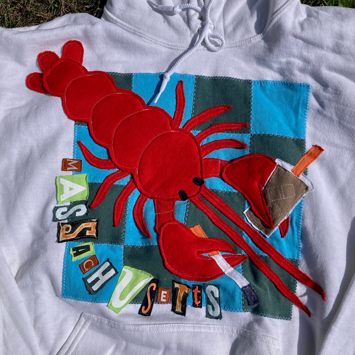 XL Masshole Lobstah White Hoodie