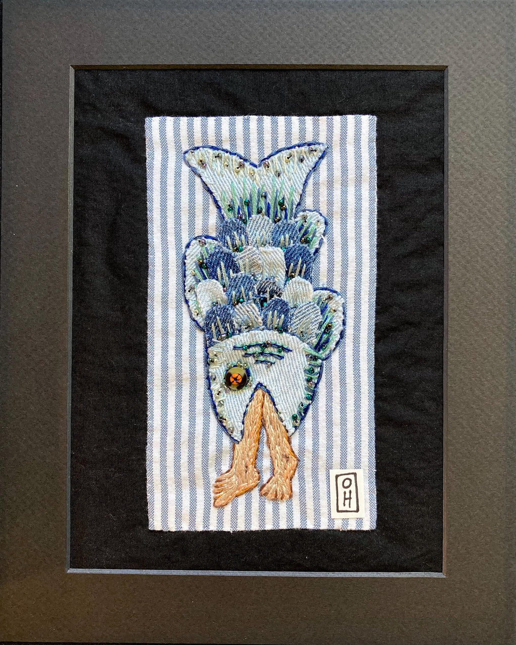 Gone Fishin' Framed Embroidery